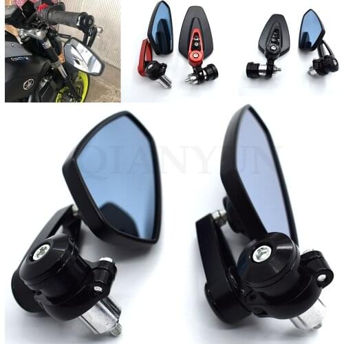 Universal 7/8" 22mm Motorcycle Aluminum Rear View Bar End Side Rearview Mirrors For YAMAHA MT-07/FZ-07 FJ-09 MT-09/SR/FZ-09 FZ1