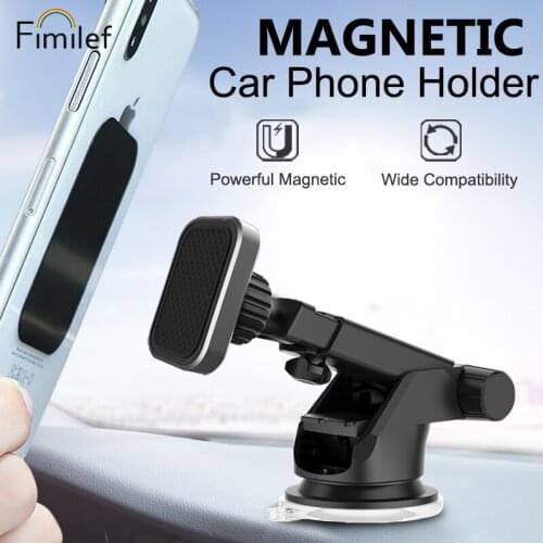 Universal telescopic magnetic car bracket windshield instrument installation bracket car air circulation bracket magnet bracket