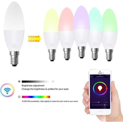 Cheerful Smart WiFi Light Bulb 6W RGB Light Lamp Alarm Lights Compatible with Alexa and Google Led Bulb Assistant Dropship