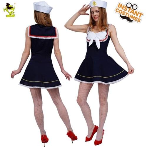 Womens Sailor Costume Role Playing Sexy Sailor Clothes Fancy Dress Ladys Dress for Halloween Costume
