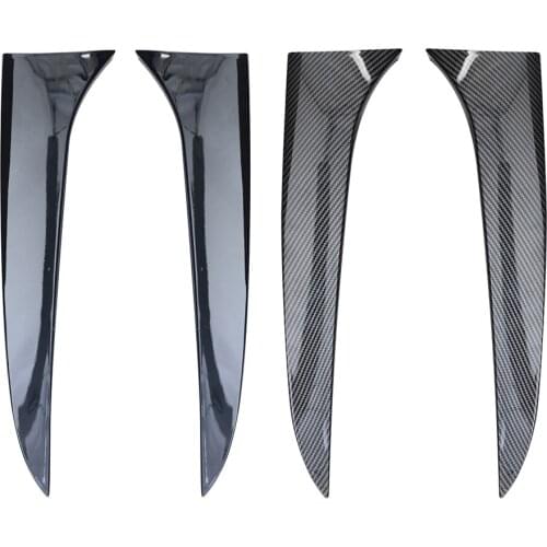 1 Pair ABS Lightweight Gloss Black Carbon Fiber Texture Plastic Rear Window Side Spoiler for BMW E84 X1 2009-2015 Left + Right
