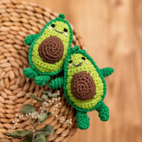 1PC Baby Nursing Cute Cartoon Crochet Avocado Pendant For Kids Teether Avocado Fabric Newborn Grasping Mobile Stroller Crib Toy