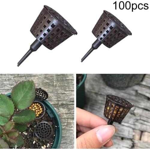 100Pcs Fertilizer Holder Box Portable Lid Cover Garden Plant Planters Placing Organic Fertilizer Basket Case