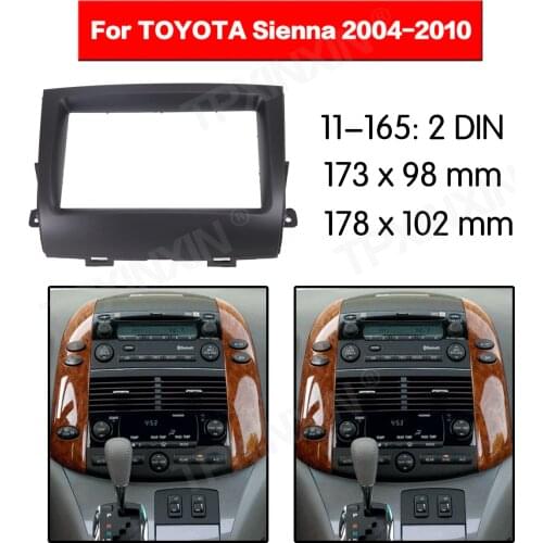 11-165 Car radio Frame Panel for Toyota Sienna 2004-2010 Radio Stereo Fascia Panel Frame Adaptor Fitting Kit