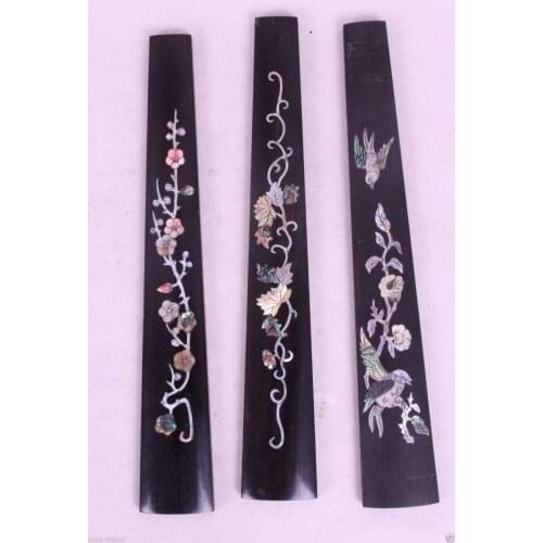 3pcs violin fingerboard ,ebony Different Flower bird inlay High Quality