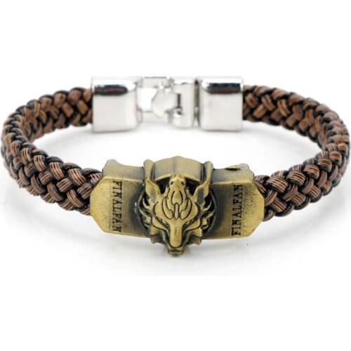 Game Mortal Kombat Dragon Charm Bracelet Jane Empire Cosplay Unisex Leather Bracelets Wristband Bangles Wristlet