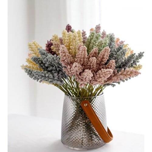 Bunch Fall Home Decor Artificial Fake Dried Cereal Flowers Plants For Autumn Party Wedding Home Decoration New Year Wreath