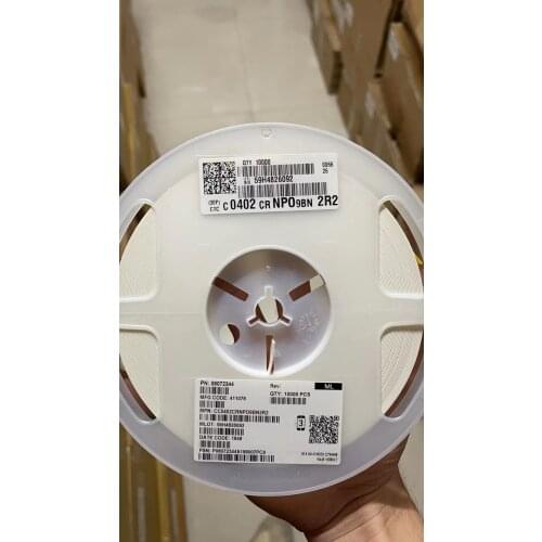 CC0402CRNPO9BN2R2 SMD capacitor 0402 2.2pF(2R2) ±0.25pF 50V NP0 Professional component supplier, contact me for more models
