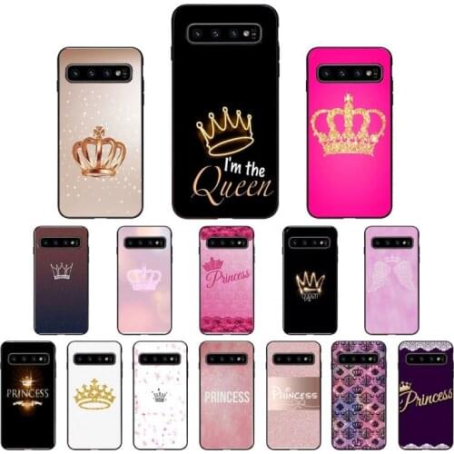 Queen King Crown Princess Phone Case For Samsung Galaxy S10E S20 Ultra S10 S21 S7 S8 S9 Plus S21Ultra S20FE