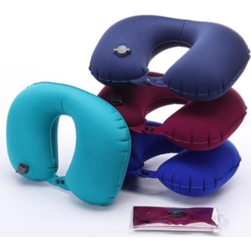 Colors Inflatable U Shape Neck Pillow Office Airplane Driving Travel Nap Support Head Car Head Cushion Rest Health Care DropShip