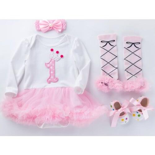 Infant First Birthday Outfits Baby Girl Clothes Sets Newborn Toddler Girl Christening Party Wear Little Girl One Year Clothing