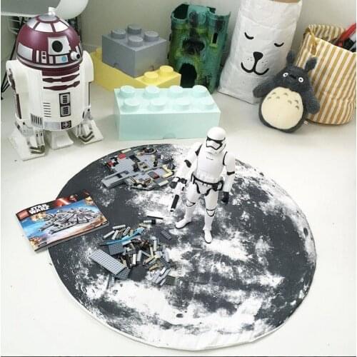 95*95CM Baby Blanket Children Blankets Multi-function Pad Moon Face Print Kids Room Decoration