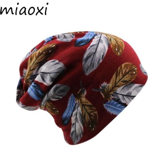 Miaoxi New Adult Women Headdress Cap For Girls Hat Beauty Autumn Winter Warm Beanies Skullies Lady Fashion Hats Floral Caps