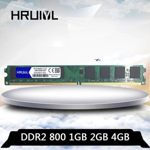 HRUIYL DDR2 2GB 4GB 1GB PC2-6400U 800MHz For Desktop PC Computer DIMM 1G 2G 4G PC2 6400 DDR 2 800 MHz Memory RAM Memoria