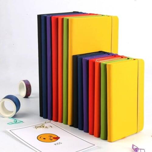 Pu Leather Notebook Hardcover Journal Diary Planning Planner 80 Sheets Thick Stationery Agenda Line Notebook School Supplies