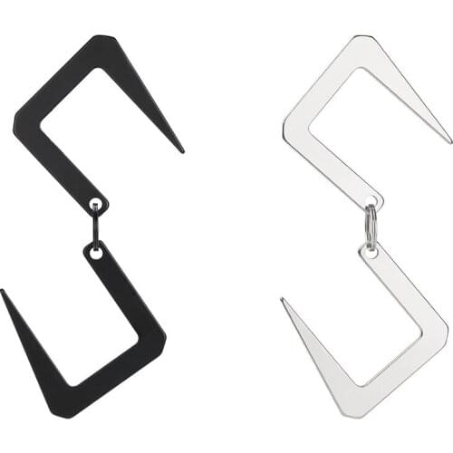 A420 Outdoor S-shaped hook carabiner camping simple stainless steel metal hook connection buckle storage storage hook