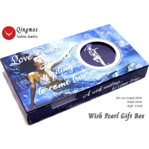 Qingmos Love Pearl 10*50mm Mermaid Cage Chokers Necklace for Women With Wish Pearl Holder Trendy Pendants Necklace Gift Box-3644