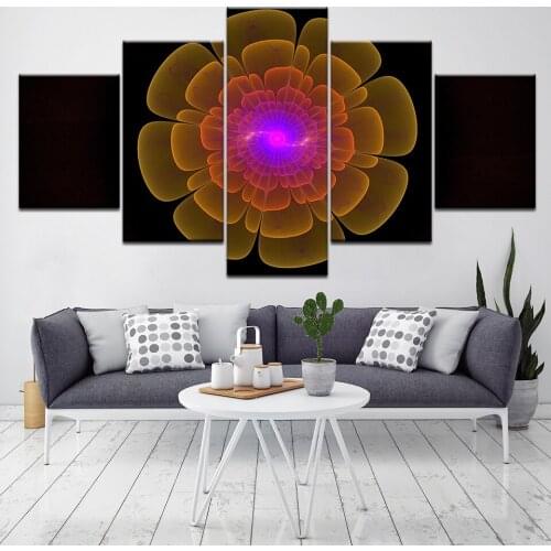 Colorful flower painting 5 Piece HD Wallpapers Art Canvas Print modern Poster Modular art painting for Living Room Home Decor