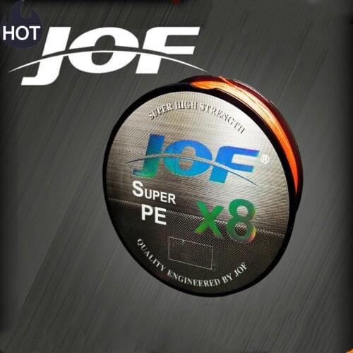 Hot JOF X8 Multifilament PE Line 100M Braided Fishing Line Strands Braided Fishing Line Saltwater Fishing Weave Multifilament