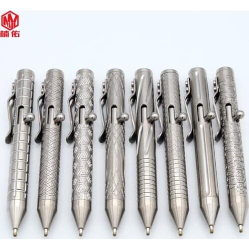 Multifunctional High-Quality Outdoor Titanium Tactical Pen Self-Defense Pull Bolt Pen EDC Portable Tool Exquisite Signature Pen