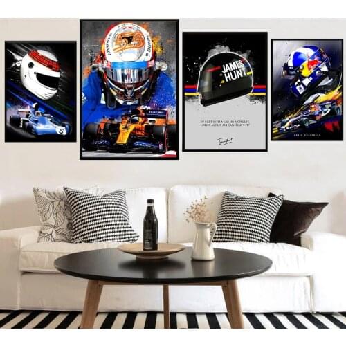 Rider Posters and Printed Abstract Car Paintings on The Wall Art Pictures Living Room Wall Decoration Cuadros