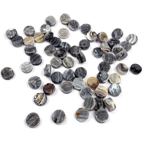 Natural Stones Agates Cabochon Round shape No Hole Beads for Handmade Jewelry Making DIY Ring accessories Loose Beads 8x8mm