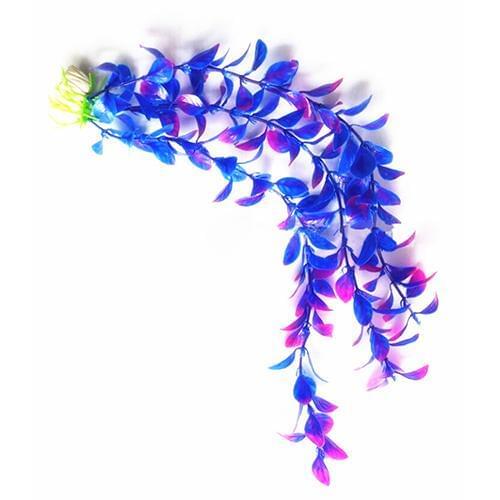 Nontoxic Plastic Artificial Plant Grass Ceramic Base Aquarium Fish Tank Ornaments Decors Fish & Pet Supplies