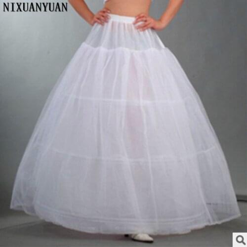 NIXUANYUAN Wholesale 3 Hoop Petticoat Underskirt For Ball Gown Wedding Dress Underwear Crinoline