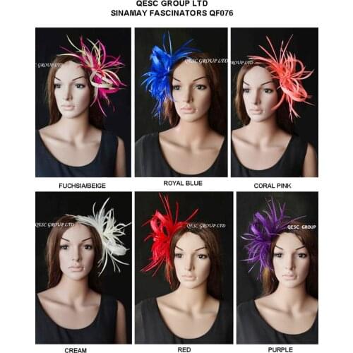 NEW Fashion feather sinamay fascinator with sinamay loop for wedding,kentucky derby,6 colors.can pick the color.FREE SHIPPING