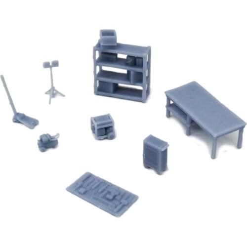 Outland Models Railway Scenery Garage Accessories Set 1:220 Z Scale