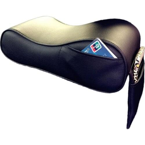 Faux Leather Memory Foam Car Armrest Cushion Center Console Hand Pillow Pad