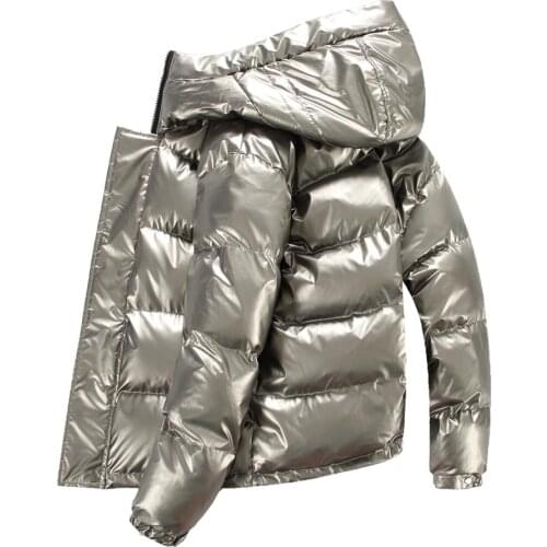 Pop Men Winter Jacket Thick Warm Nice Winter Mens Casual Solid Parka Coats Windproof Slim Zipper Outwear Overcoat Cotton-Padded