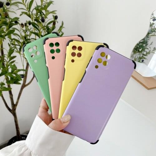 50pcs/Lot Shockproof Armor Bumper Back Phone Case For Samsung Galaxy A32 M51 A02S M02S S21 Plus Note 20 Ultra Silicone Cover