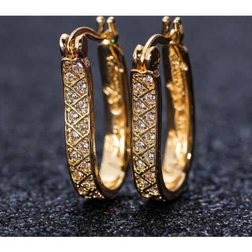 New Shining luxury Drop Earrings for Women Love Always Trendy Small Hoop CZ Earrings Jewelry Birthday Fine Gift Accessories
