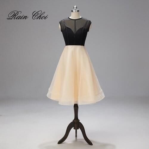 Tea Length Evening Dress 2020 A Line Prom Party Gowns