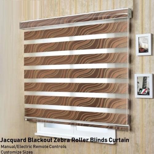 High Quality Blackout Zebra Blinds Roller Shades Day Night Window Curtains Model K56 Easy Install Customize Size