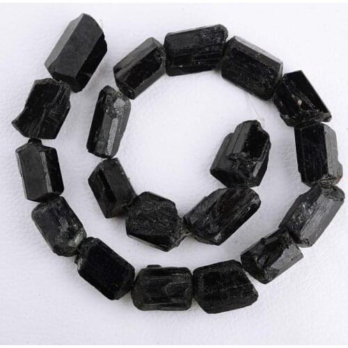 Womens 13x20-16x23mm natural Black Tourmaline Rough beads 16