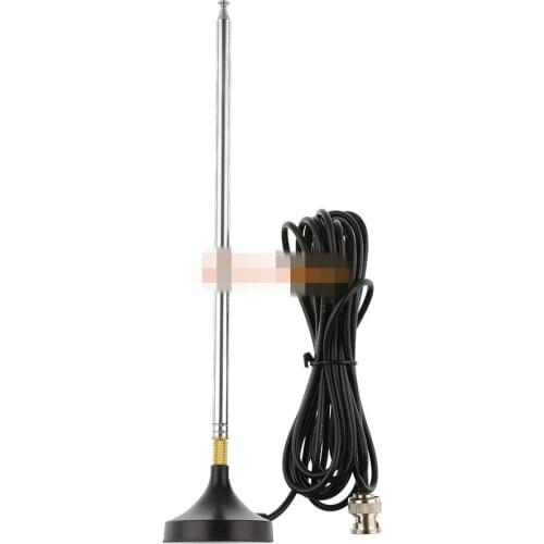 NEW 1PC Car Sucker Rod Antenna FM FM Transmitter Receive Telescopic 23-106CM with Feeder Q9/BNC
