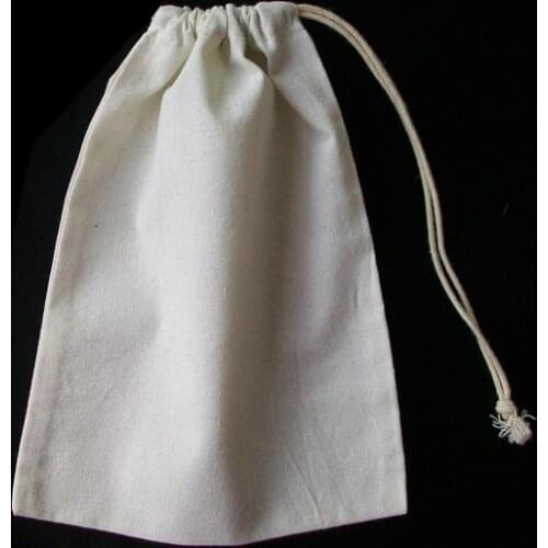 18*23cm High quality cotton cheap drawstring bag,120pcs cotton fabric jewelry bag wholesale jewelry cotton pouch
