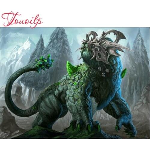 TOUOILP New 5D Diamond Painting God beast Cross Stitch Full Mosaic Square&round Drill 5d diy Diamond Embroidery Home Decor