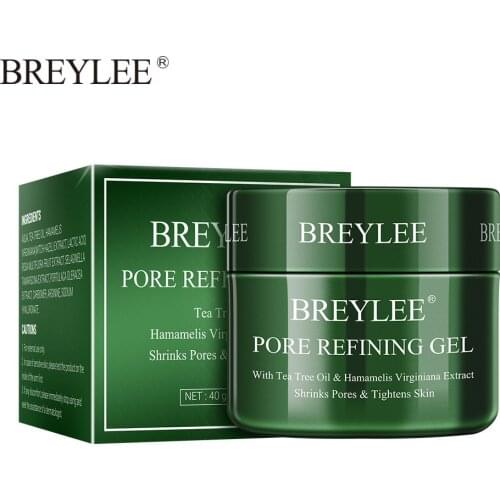 BREYLEE New Pore Refining Treatment Face Cream Blackhead Repair Gel Oil Control Shrink Scar Whitening Moisturizer Skin Care 40g