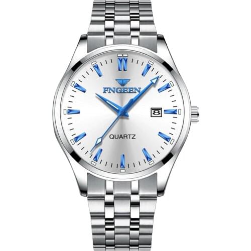 FNGEEN Watch Man 2020 Fashion Luxury Wrist Watch Steel Waterproof Men Clock Date Saat Simple Watch Erkek Kol Saati Mens Watches