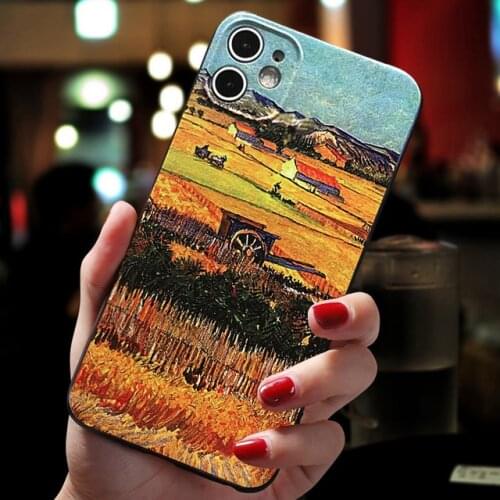 Phone Cases For iPhone 11 12 Mini X S 11Pro 12Pro Max Case Cover XR 6 S 7 8 Plus SE 2020 Coque 3D Art Painting Harvest Back Capa