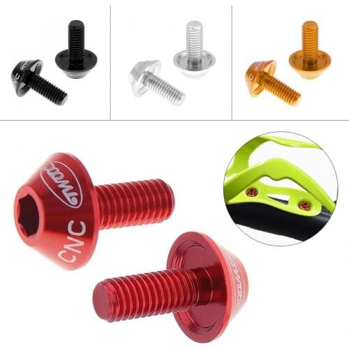 2pcs/lot Aluminium Alloy Bicycle Water Bottle Holder Mount Bolts Screw to Install Bike Bottle Cage Rack