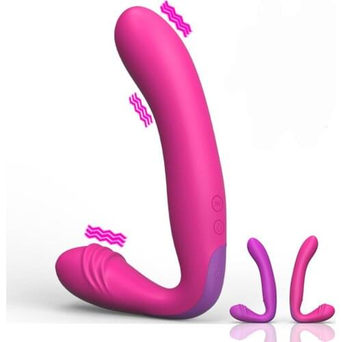 30 Speeds Double Ended Strapless Strapon Dildo Vibrators For Women Lesbian G Spot Vaginal Stimulators Adult Sex Toys For Women
