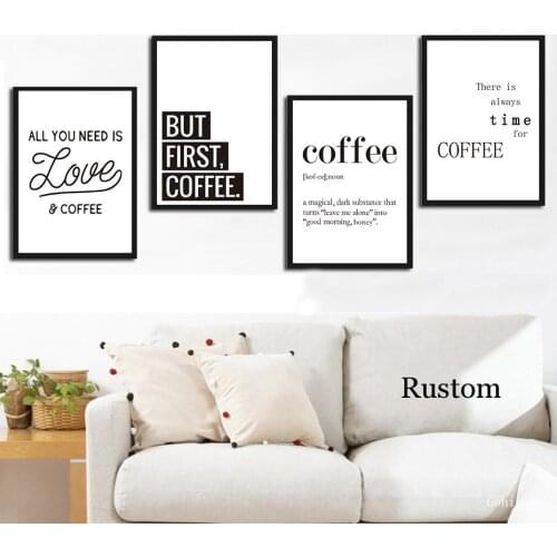 Canvas Poster Quote Wall Art Minimalist Nordic Painting On The Wall Kitchen Home Decoration Frameless Picture