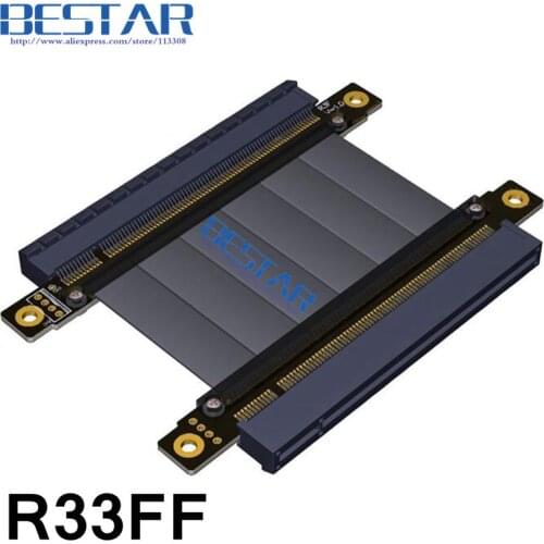 Gen3.0 pcie 16x to 16x female to female Extender cord , pci-e x16 to x16 riser adapter Jump Graphics Extension Cable 128Gbps