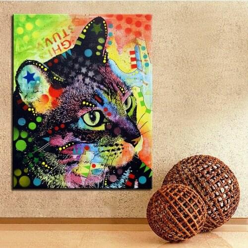 Large size Print Oil Painting Wall painting nappy cat Home Decorative Wall Art Picture Living Room paintng No Frame