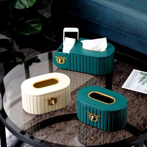 Creative Modern Resin Tissue Box Home Tissue Paper Napkin Holder Car Tissue Box Cute Boite Mouchoir Decorated Storage Box BJ50ZC