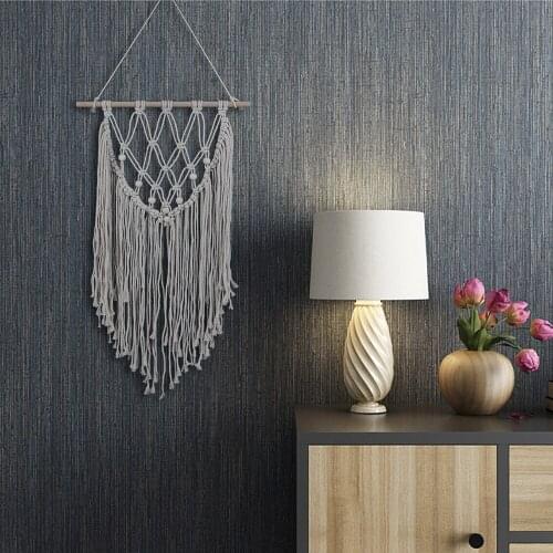 LYN&GY Macrame Wall Art Handmade Cotton Wall Hanging Tapestry with Lace Fabrics Bohemian Hanging Decoration Best Gift